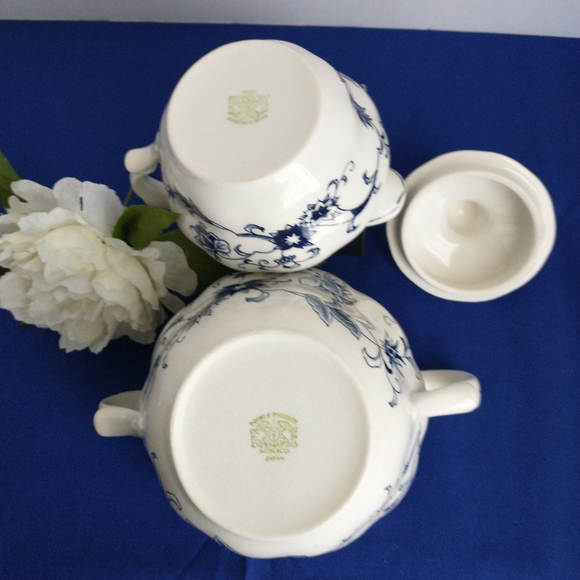 Vtg Double Phoenix Sugar Bowl & Creamer - Picture 7 of 8